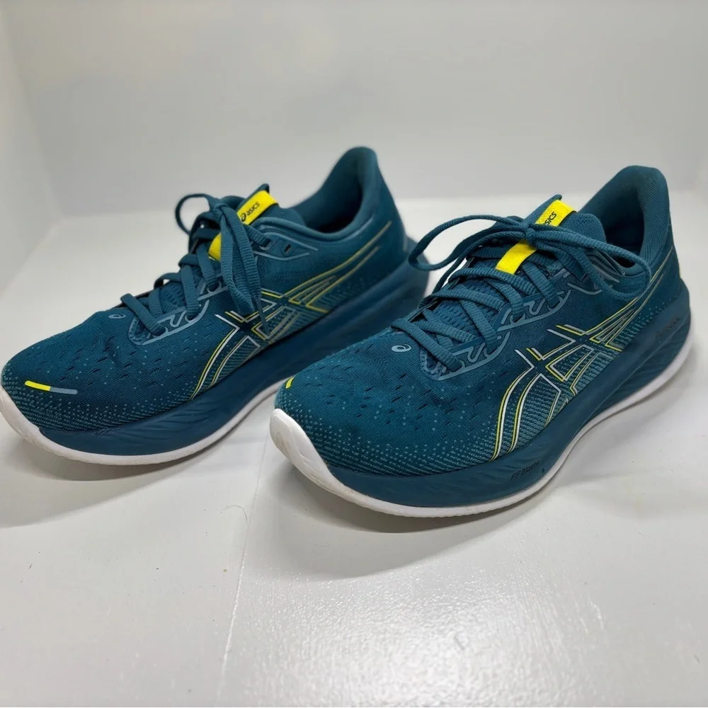 ASICS Gel Cumulus 26 Running Shoes Blue Yellow Men’s Size 8.5 EU 42